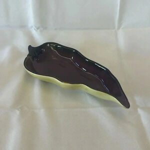 La Mesa Hot Chile Pepper Serving Dish Clay Art San Francisco CA MICROWAVE SAFE